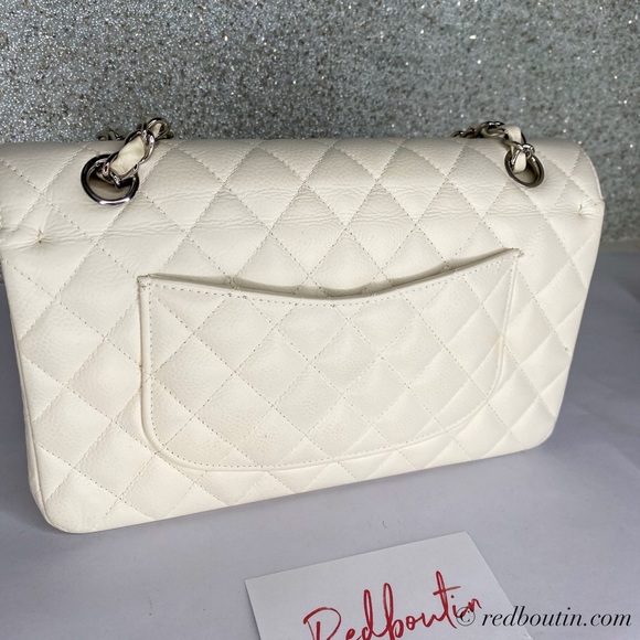 🎈SOLD White Classic Flap Chain shoulder Bag - Picture 4 of 8